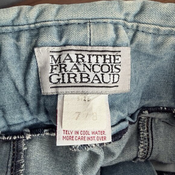 Vintage Marithe Francois Girbaud Pleated High Rise Loose Jeans Sz 7/8 28” Waist - Picture 7 of 9